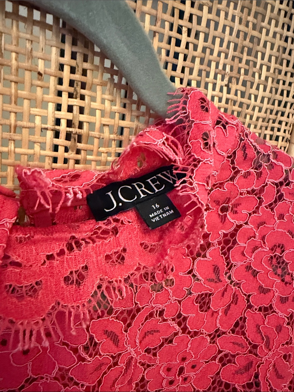 J.Crew Scalloped Lace Mock Neck Blouse - Picture 2 of 9